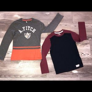 TWO Abercrombie and Fitch KIDS Henley
